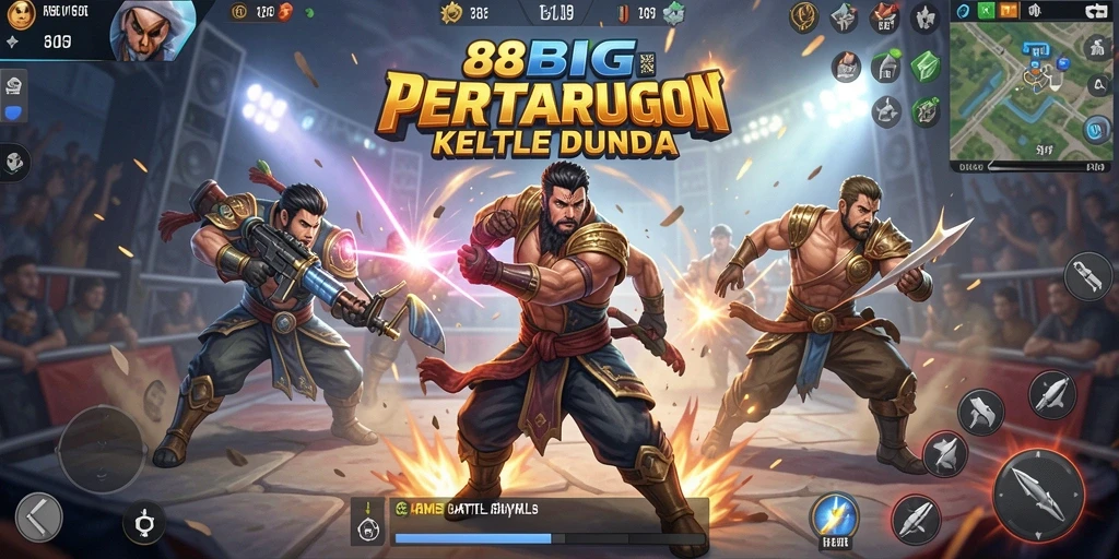 Tampilan menegangkan saat pertempuran di 88BIG Battle Royale.