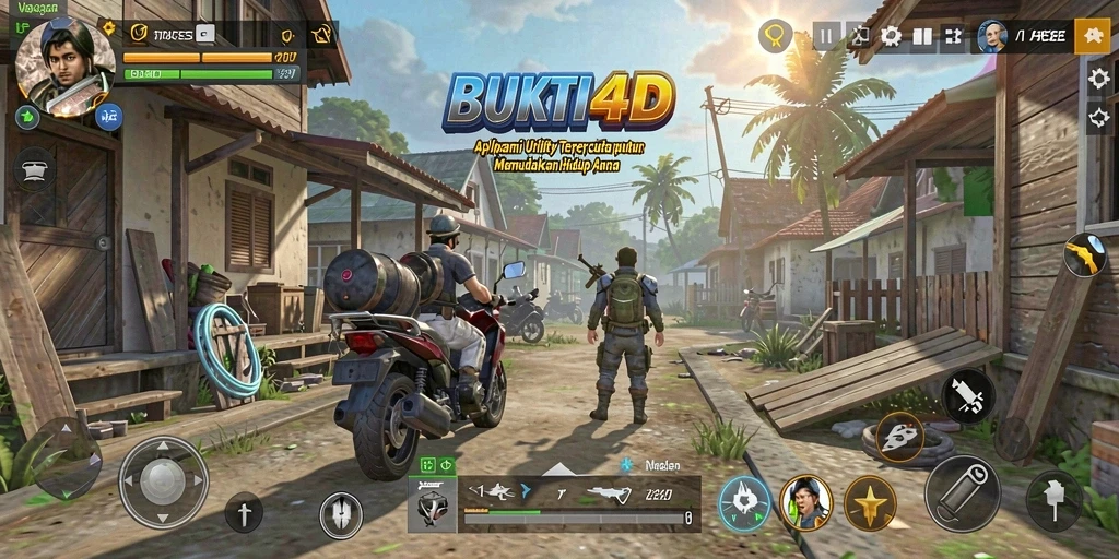 Screenshot utama BUKTI4D menampilkan antarmuka aplikasi yang sederhana dan fungsional.