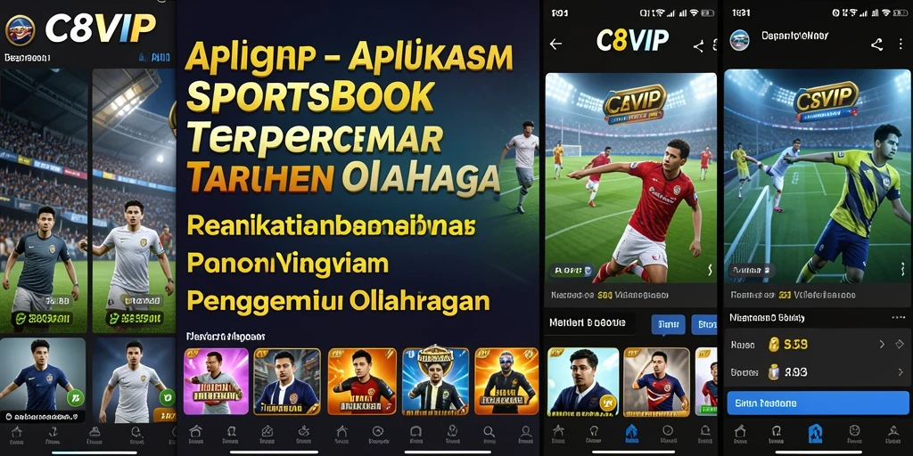 Tampilan utama gameplay C8VIP dengan berbagai pilihan taruhan olahraga.