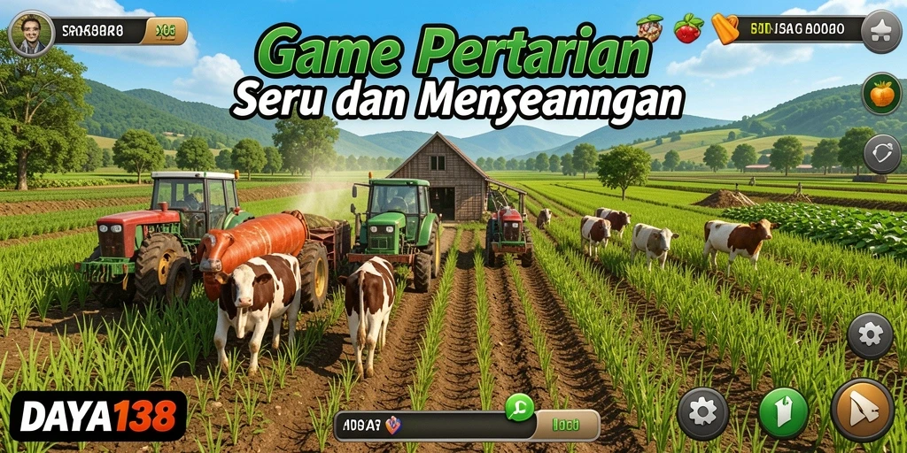 Tampilan gameplay <strong>DAYA138</strong> yang menarik menunjukkan aktivitas bertani yang seru.