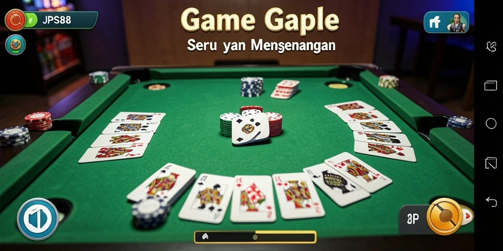 Tampilan gameplay seru dari JPS88 saat bermain Gaple.