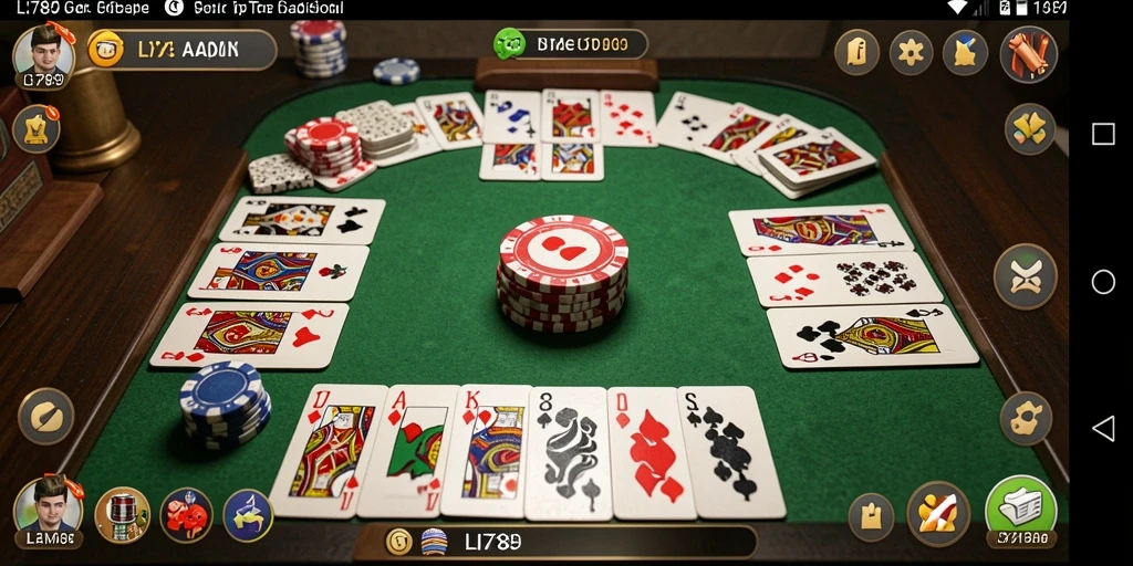 Screenshot gameplay LI789 menunjukkan keseruan bermain Gaple secara online.