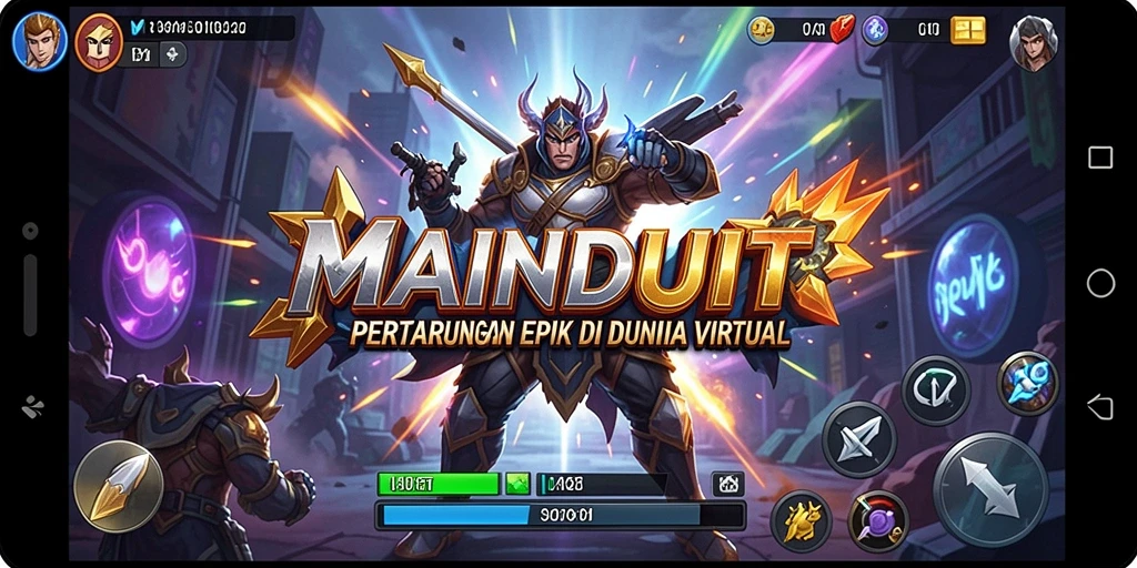 Tampilan gameplay <strong>MAINDUIT</strong> yang seru dan mendebarkan dalam pertarungan epik.