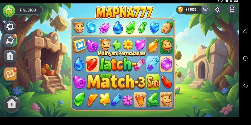 Screenshot utama MAPNA777 menampilkan gameplay seru dan warna-warni.