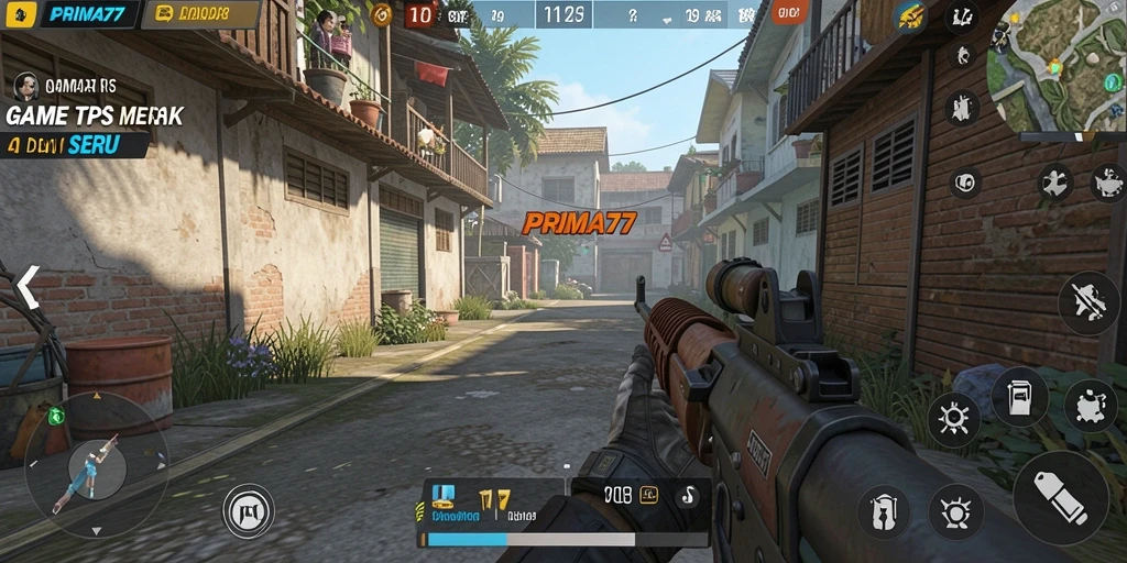 Tampilan gameplay seru di PRIMA77 dengan aksi menembak yang mendebarkan.