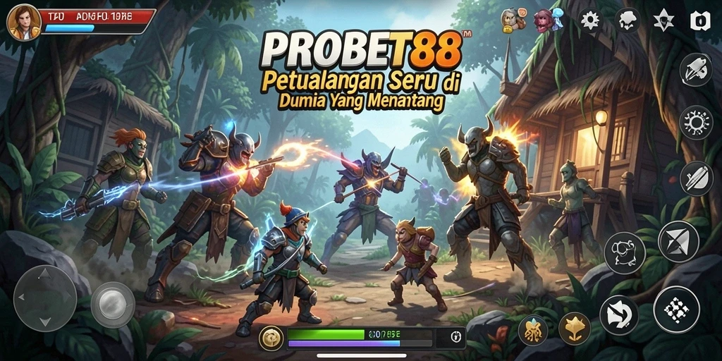 Tampilan gameplay PROBET88 yang mendebarkan dan penuh warna.