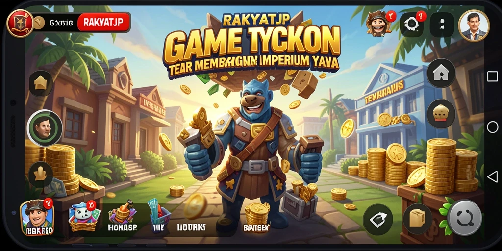 Tampilan gameplay RAKYATJP yang seru dan menantang dalam dunia Tycoon.
