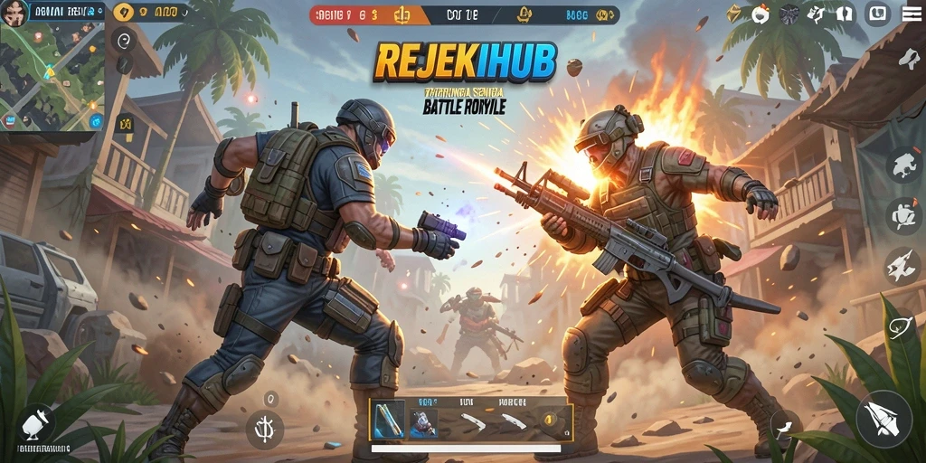 Tampilan menegangkan dari pertarungan di REJEKIHUB.