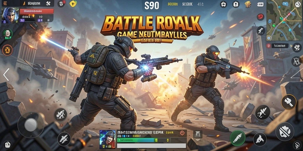Gameplay intens dalam pertempuran Battle Royale di S80.