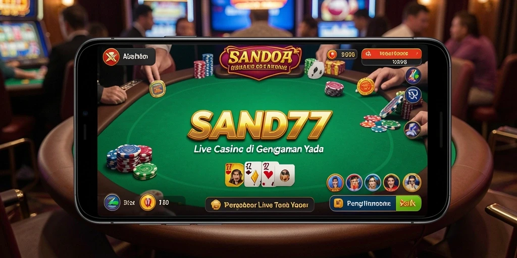 Gambaran menarik dari gameplay Live Casino SAND77 dengan dealer langsung.