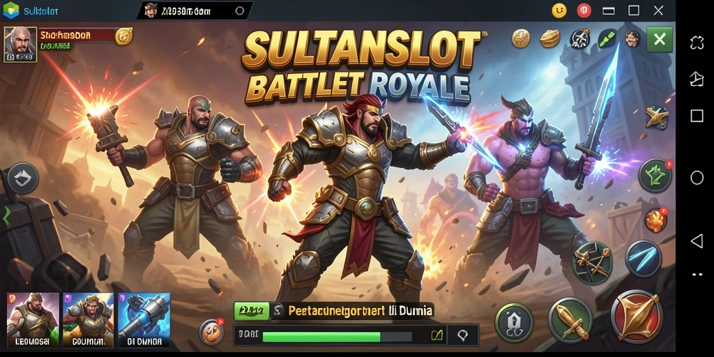Tampilan menarik dari aksi seru di SULTANSLOT Battle Royale.