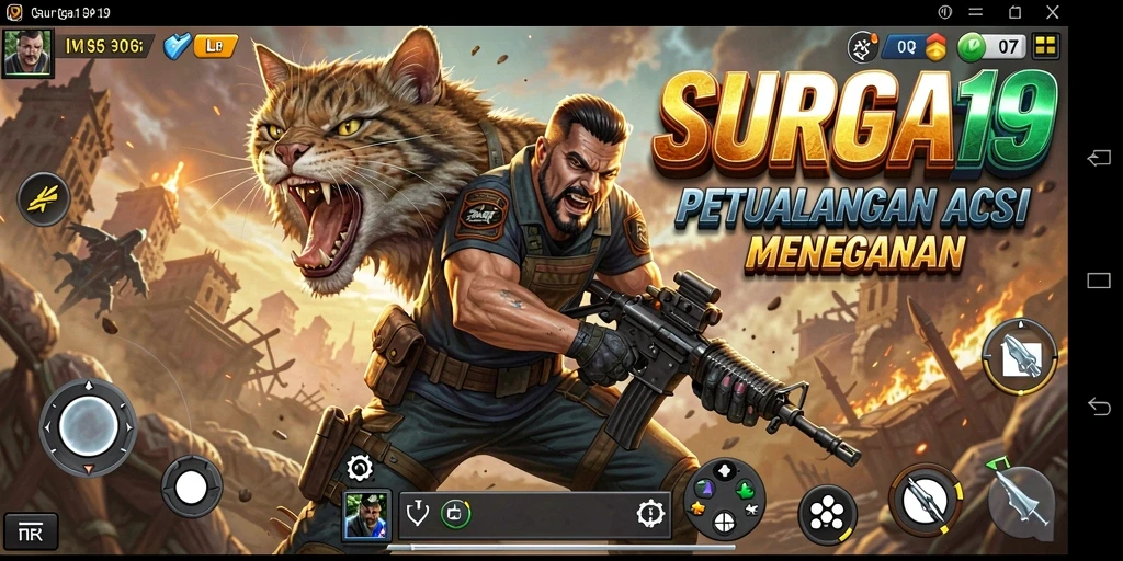 Gameplay SURGA19 yang penuh aksi dan tantangan seru.