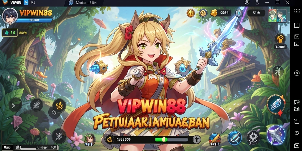 Gameplay seru dengan karakter anime ikonik yang beraksi.