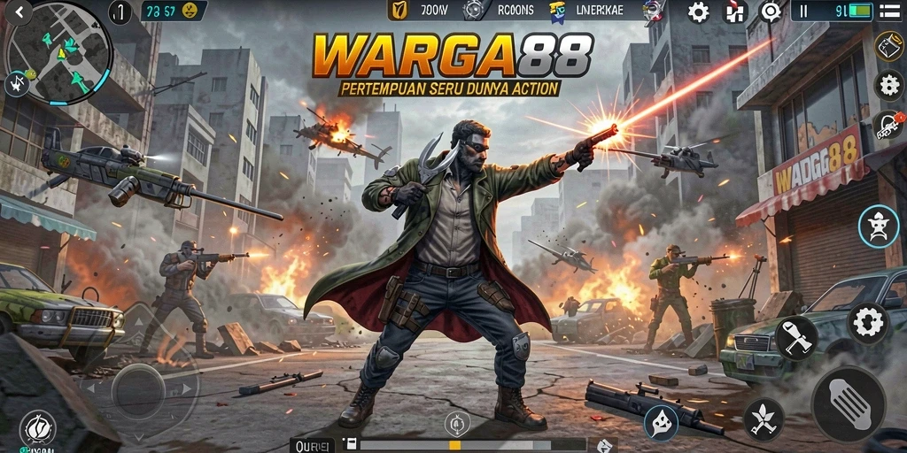 Tampilan gameplay seru dan mendebarkan di WARGA88.