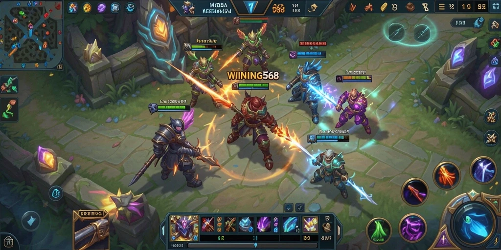 Tampilan menarik dari gameplay WINNING568 yang intens.